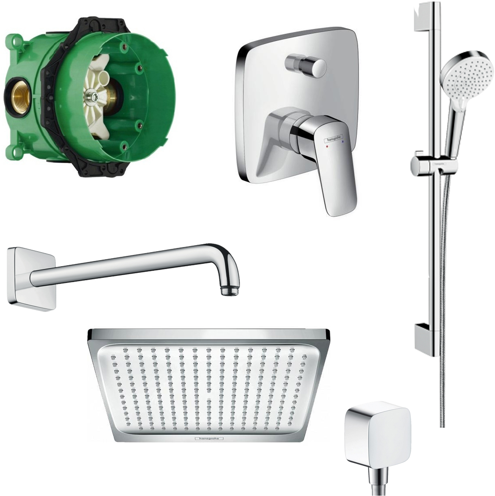 

Душевой гарнитур HANSGROHE EcoSmart/Logis 20200011 (27446000+26727000+01800180+71405000+26457000+26534400)