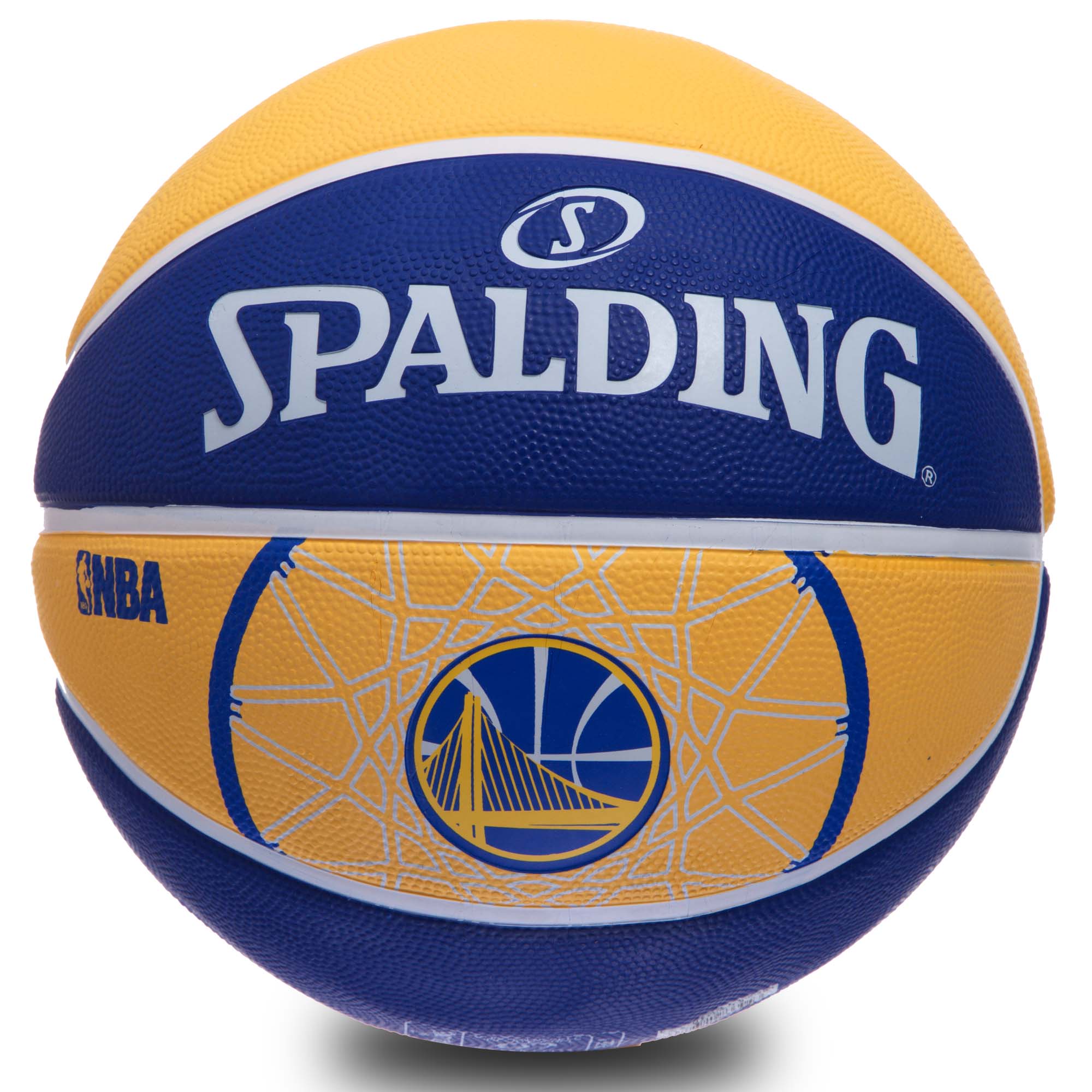 

Мяч баскетбольный резиновый №7 SPALDING 83304Z NBA TEAM-WARRIORS (резина, бутил, синий-желтый)