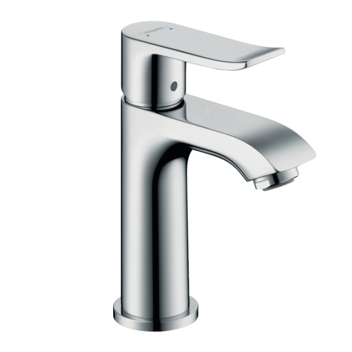 

Смеситель для маленькой раковины Hansgrohe Metris 100 с донным клапаном, хром (31088000)