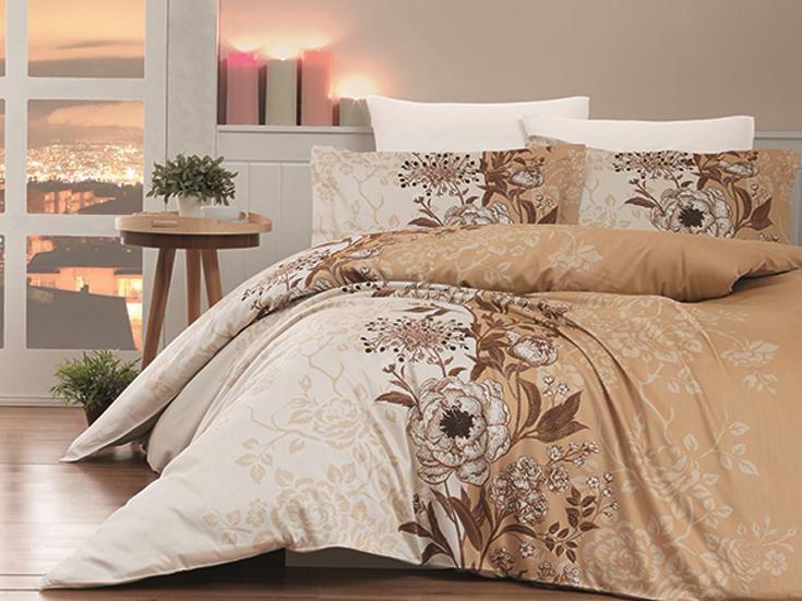 

Комплект постельного белья First Choice Satin Pera Kahve 200х220