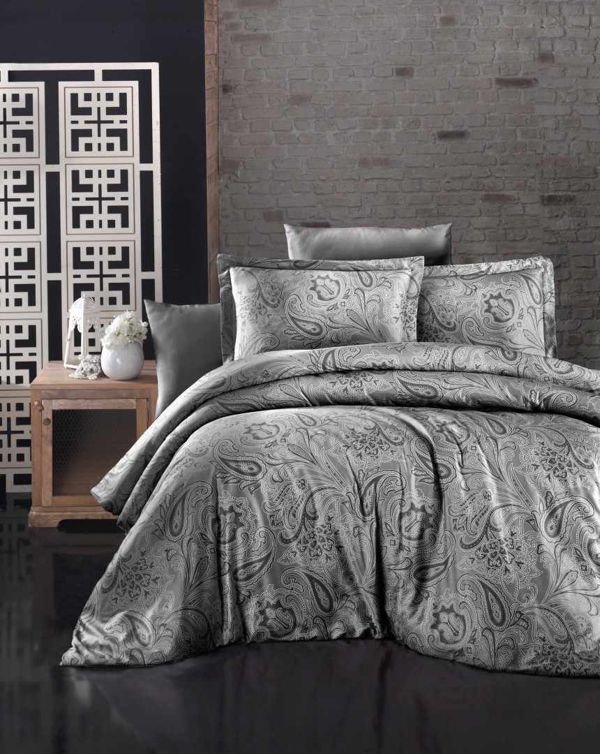 

Комплект постельного белья First Choice Satin Reagen duman 200х220