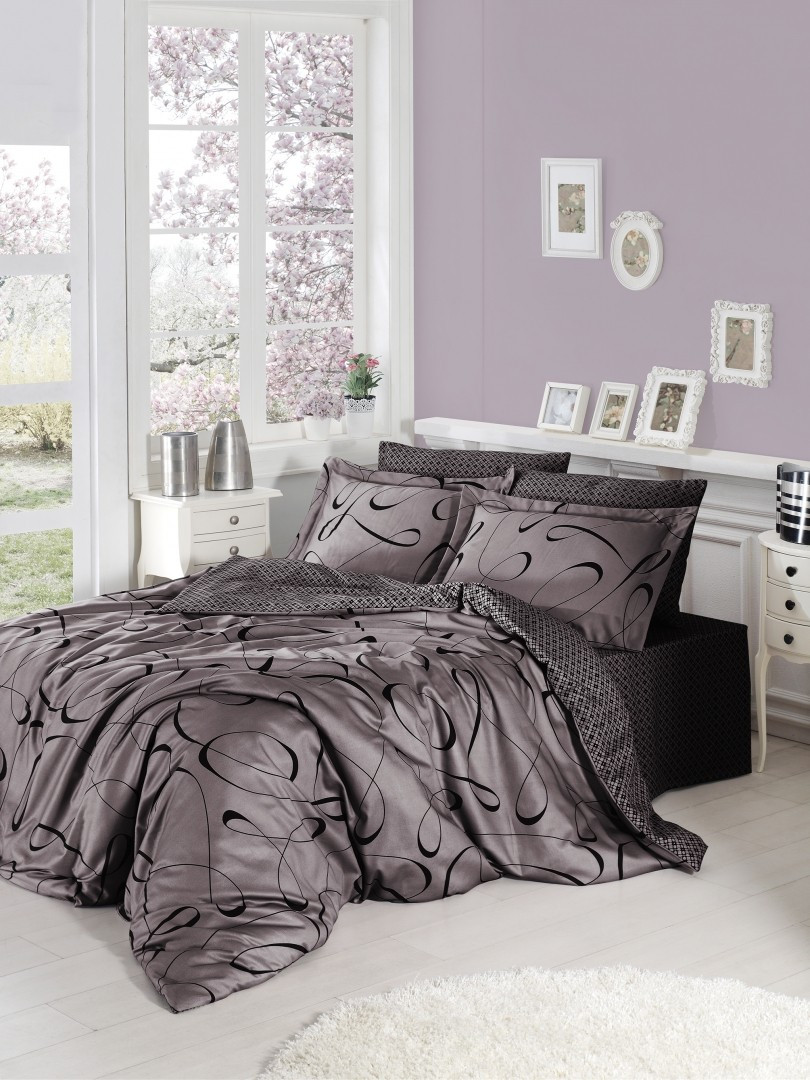 

Комплект постельного белья First Choice Satin Сalisto leylak 200х220