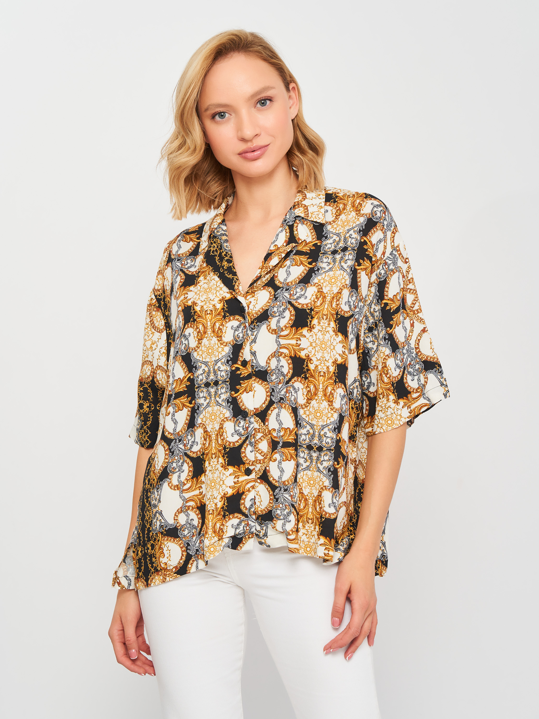 

Блузка Pull & Bear 5470/305/805  Белая, Блузка Pull & Bear 5470/305/805 L Белая