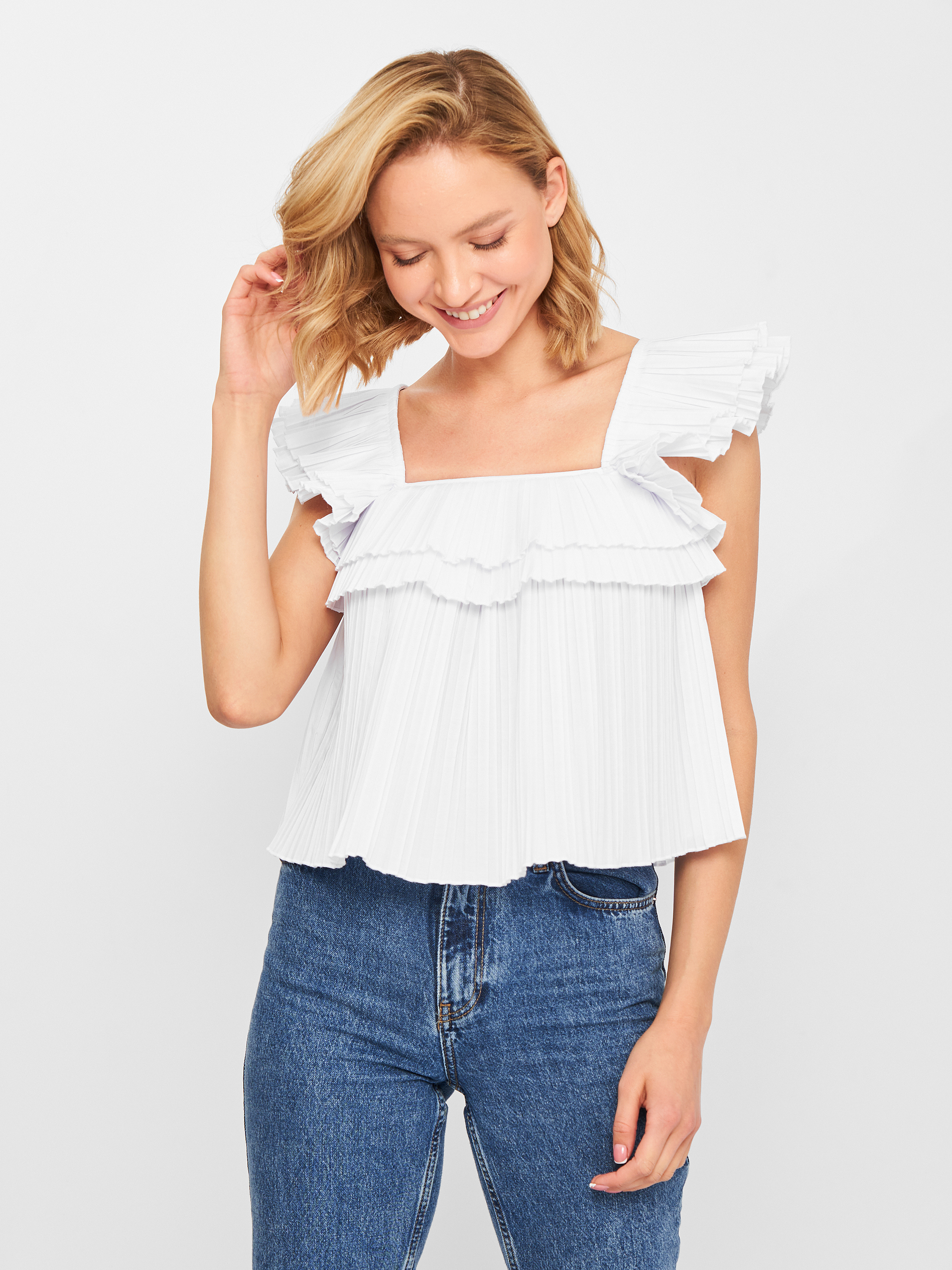 

Топ Zara 9878/033/250  Белый, Топ Zara 9878/033/250 XS Белый