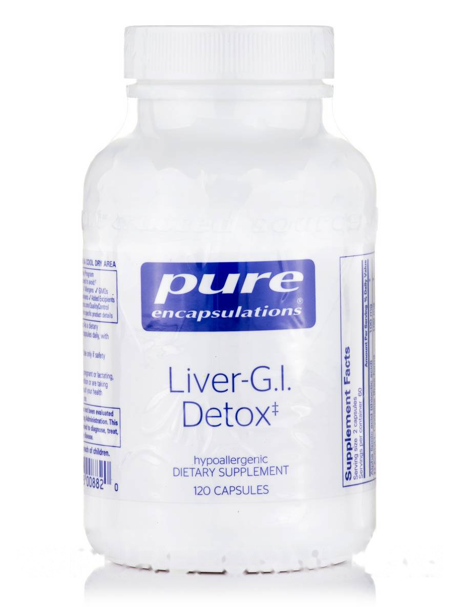 

Витамины для печени Pure Encapsulations (Liver-G.I. Detox) 120 капсул