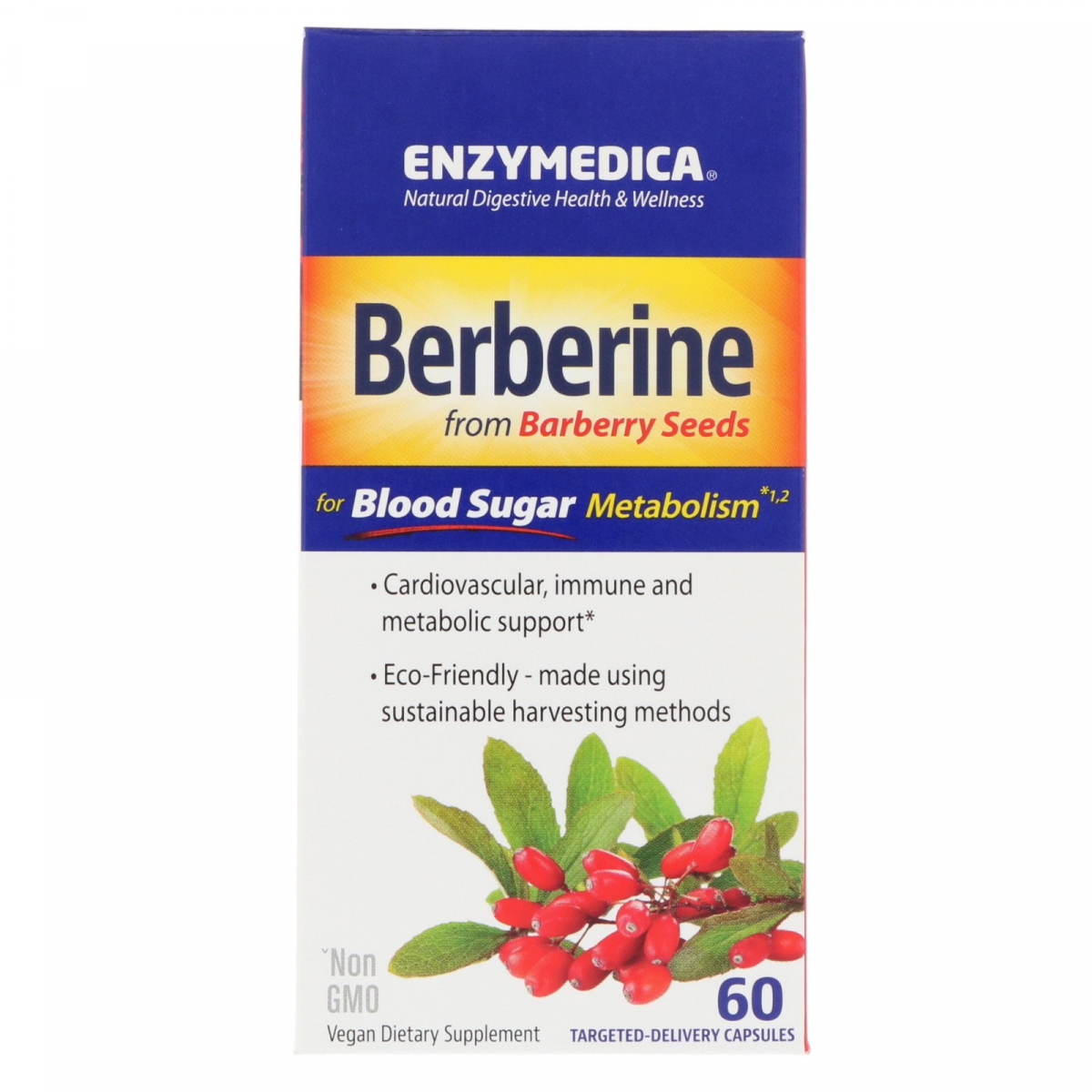 

Берберин, Enzymedica, 60 капсул