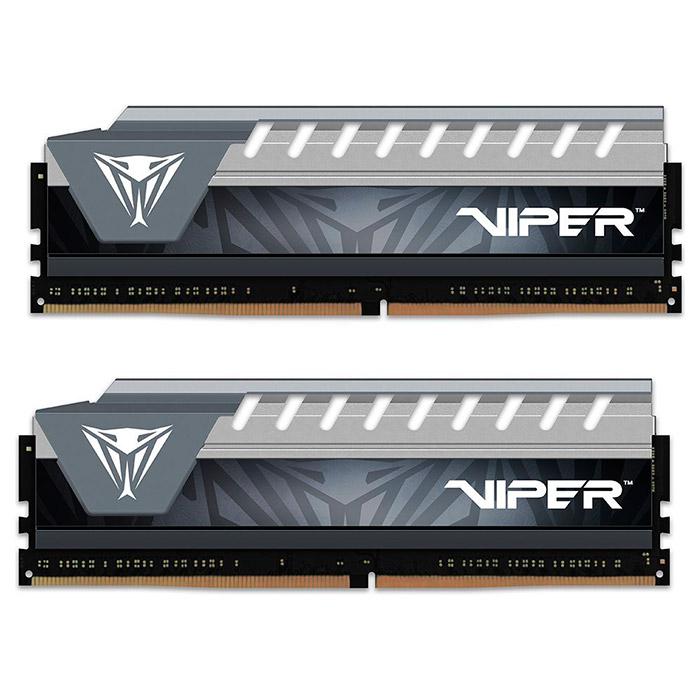 

Модуль памяти PATRIOT Viper Elite Black/ Gray DDR4 2666MHz 16GB Kit 2x8GB (PVE416G266C6KGY)