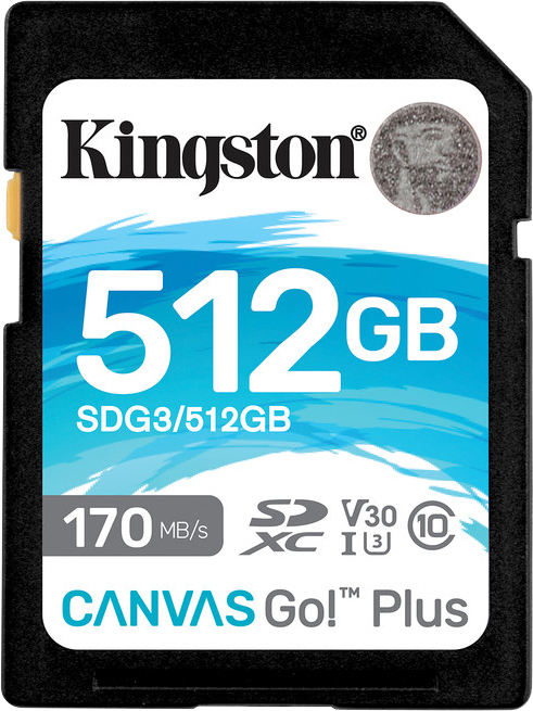 Акция на Kingston SDXC 512GB Canvas Go! Plus Class 10 UHS-I U3 V30 (SDG3/512GB) от Rozetka UA