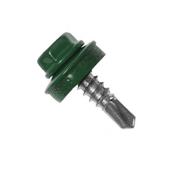 

Саморезы кровельные по металлу 4.8х19 RAL 6005 упк 250 шт