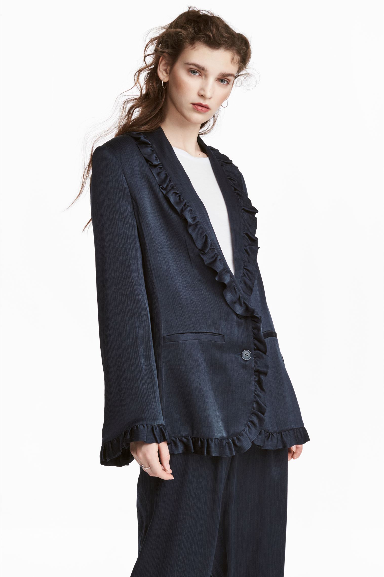 

Жакет H&M  темно синий 5073235, Жакет H&M 34 темно синий 5073235