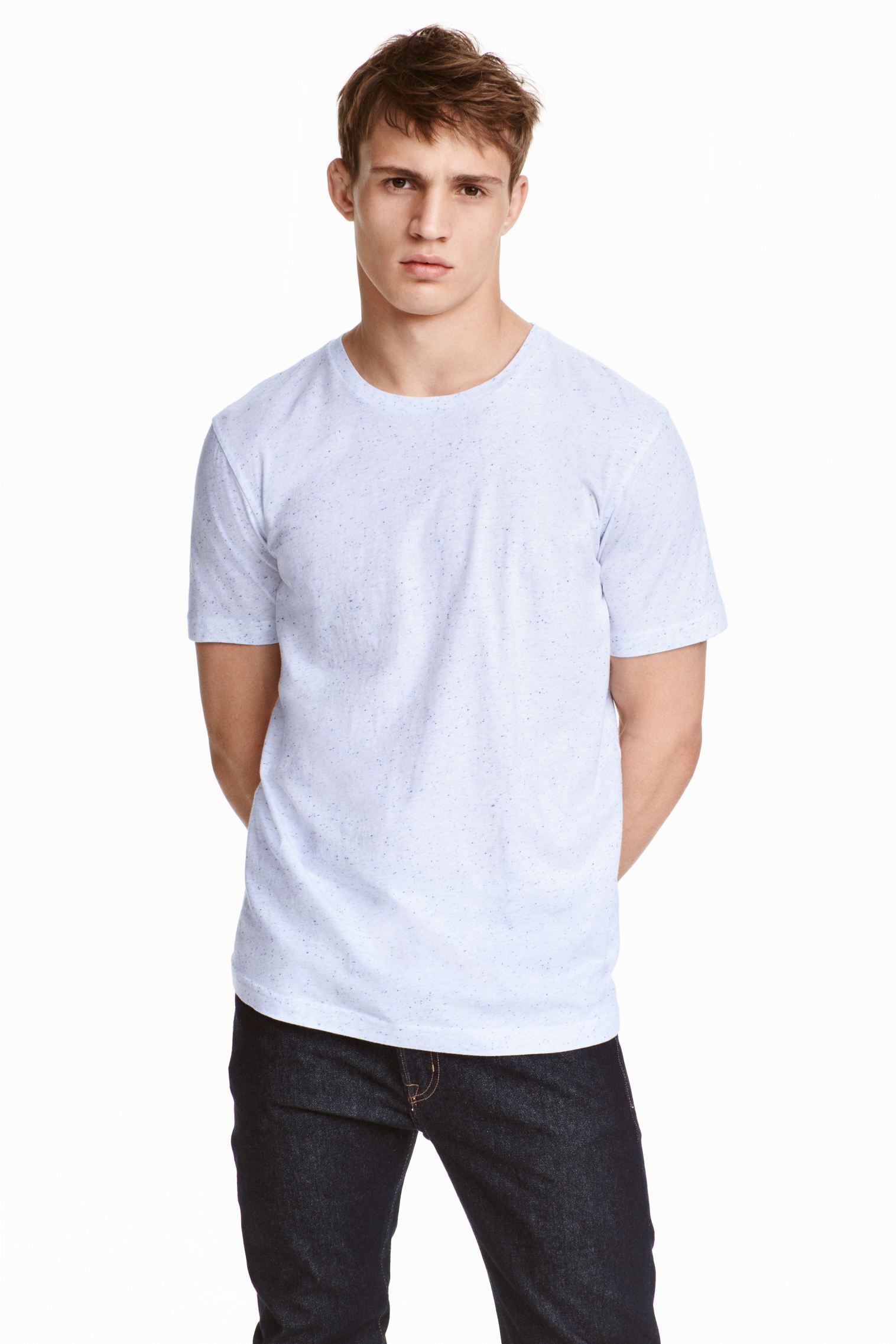 

Футболка H&M M голубой меланж 3753234