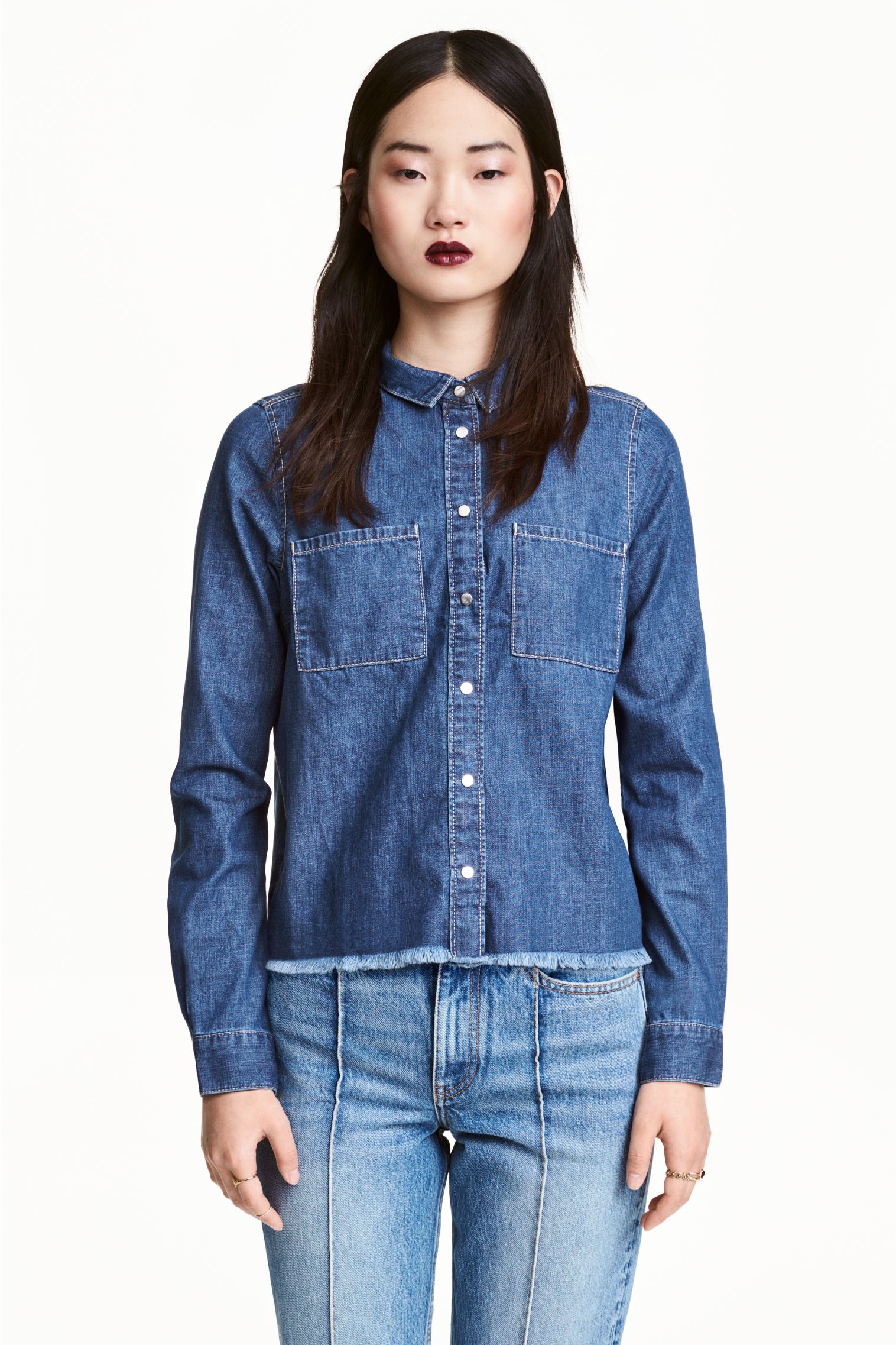 

Рубашка H&M  синий 4574425, Рубашка H&M 32 синий 4574425