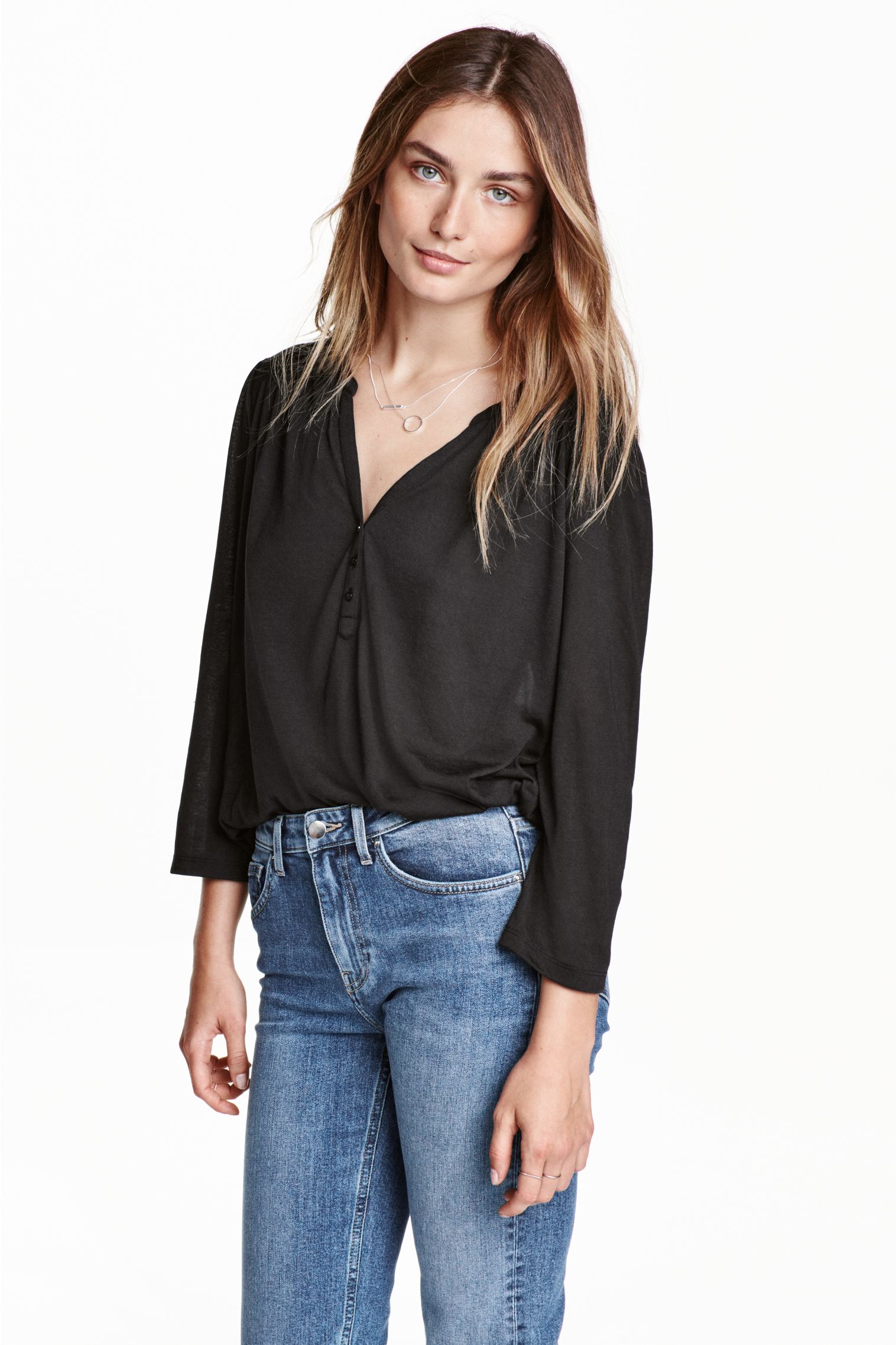 

Блуза H&  черный 3080615, Блуза H&M M черный 3080615