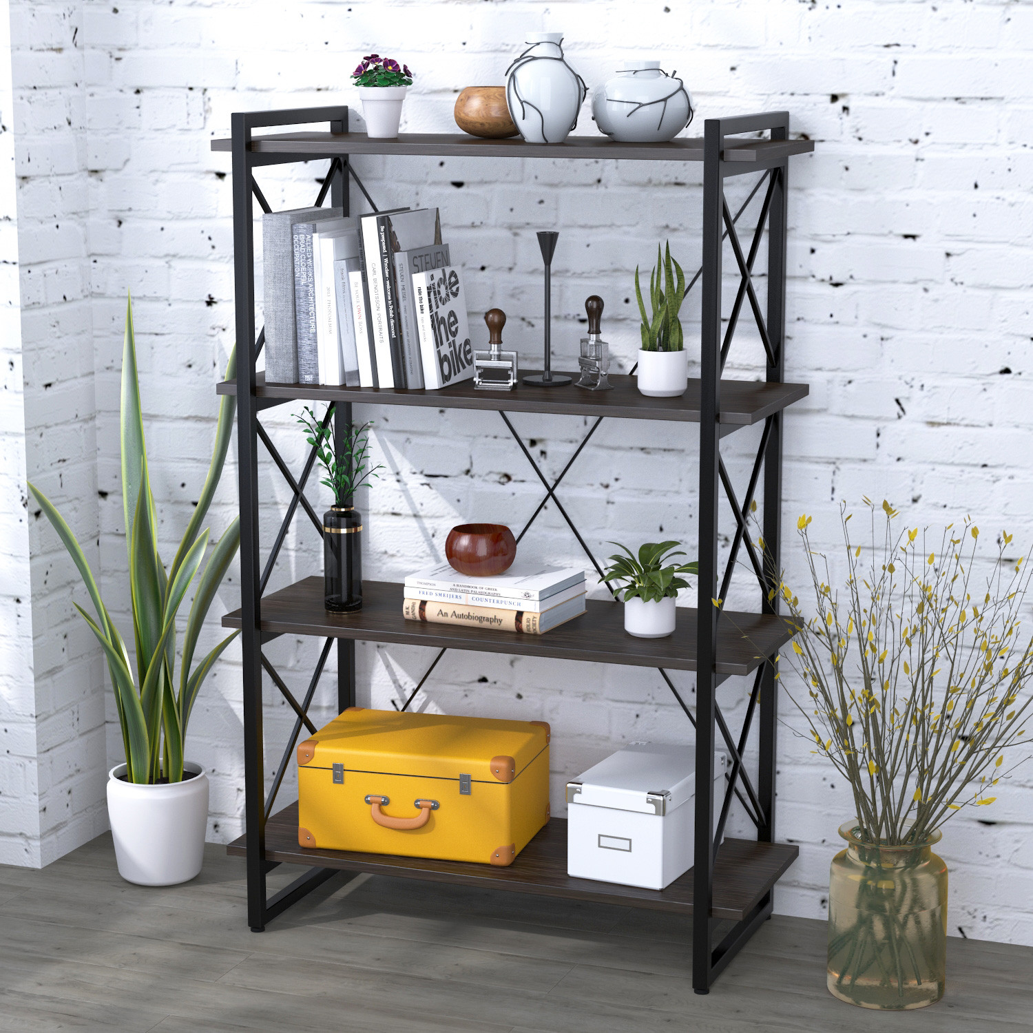 

Стеллаж Скиф-4-920 Loft Design Венге Луизиана