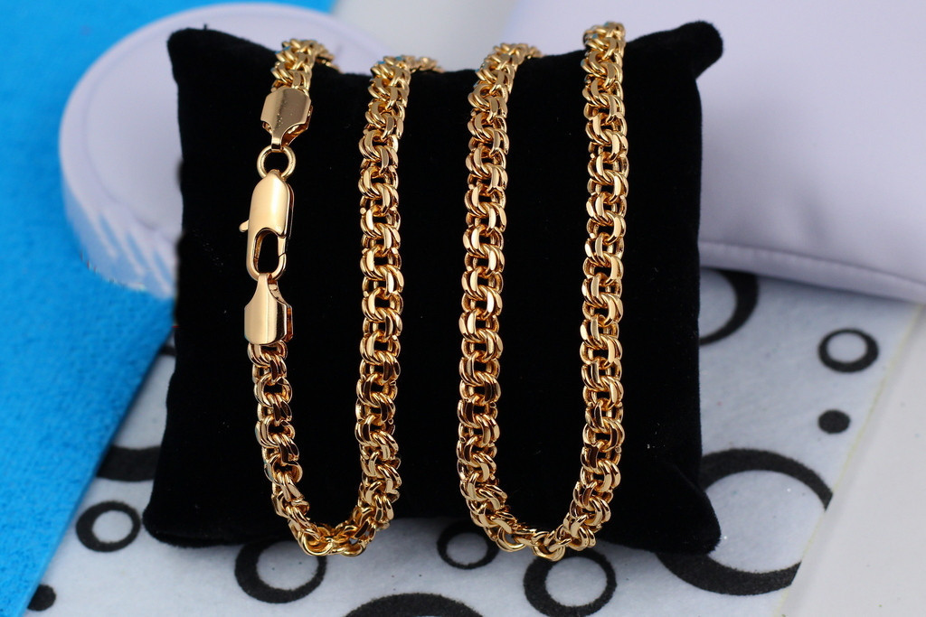 

Цепь Xuping Jewelry круглый бисмарк 60 см 6 мм золотистая