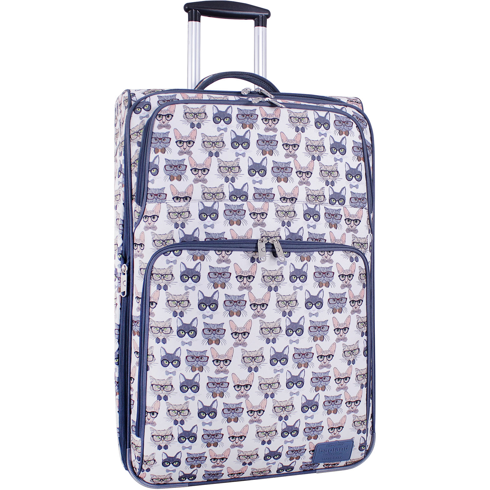 

Чемодан большой Bagland Leon Cat with glasses, 70 л., 68х43х24 см., (С28-0037666274)