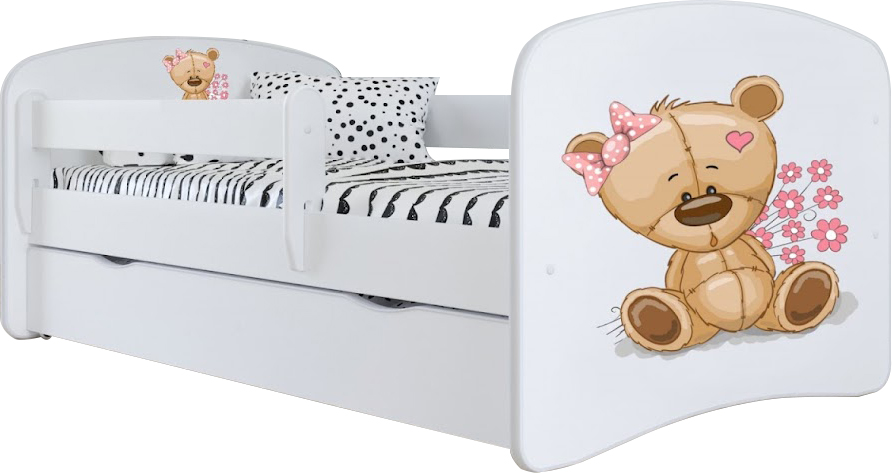 

Детская кровать Kocot Kids Baby Dreams Мишка с цветами с ящиком 160х80 см (5903271975754)