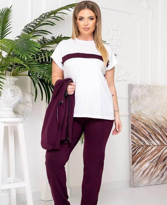 

Костюм тройка G&M k-83800 60-62 Размер цвет марсала