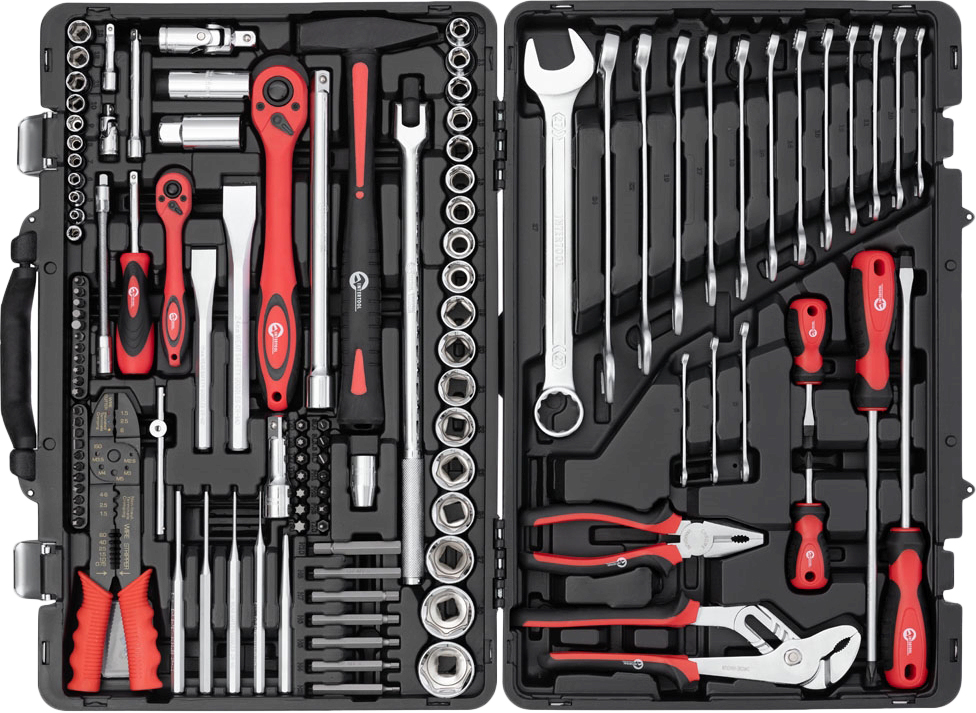 

Професійний набір інструментів Intertool 1/2", 1/4" 145 предметів (ET-7145)