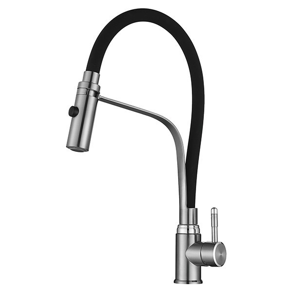 

Смеситель для кухни с гибким изливом Lambert Pull-Out LR3046 чёрный