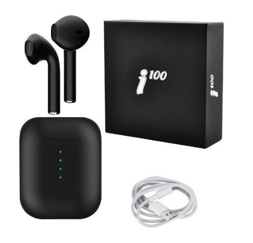 

Беспроводные Bluetooth наушники i100 сенсорные с кейсом Черные