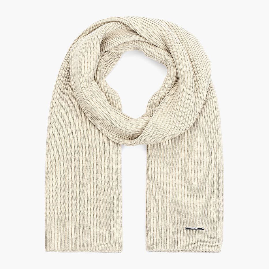 

Шарф Calvin Klein Jeans Basic Rib Knit Scarf 30x180cm K50K507436-PEA Бежевый