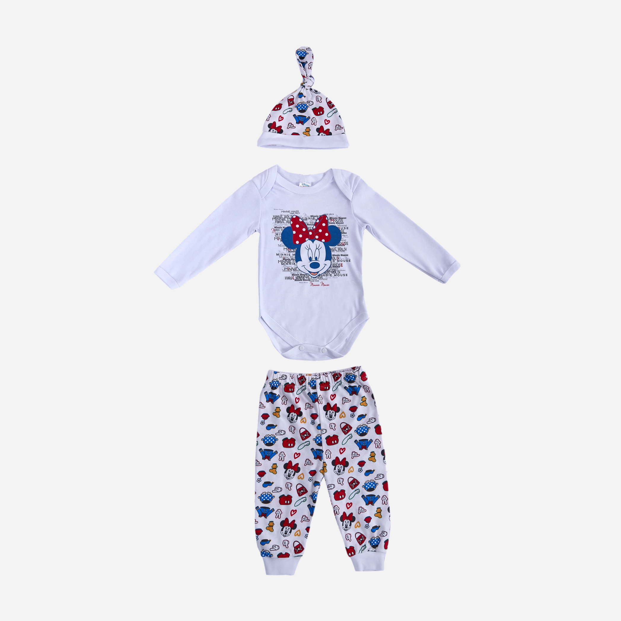 

Комплект (боди + штанишки + шапочка) Disney Minnie Mouse MN18364 80-86 см Белый