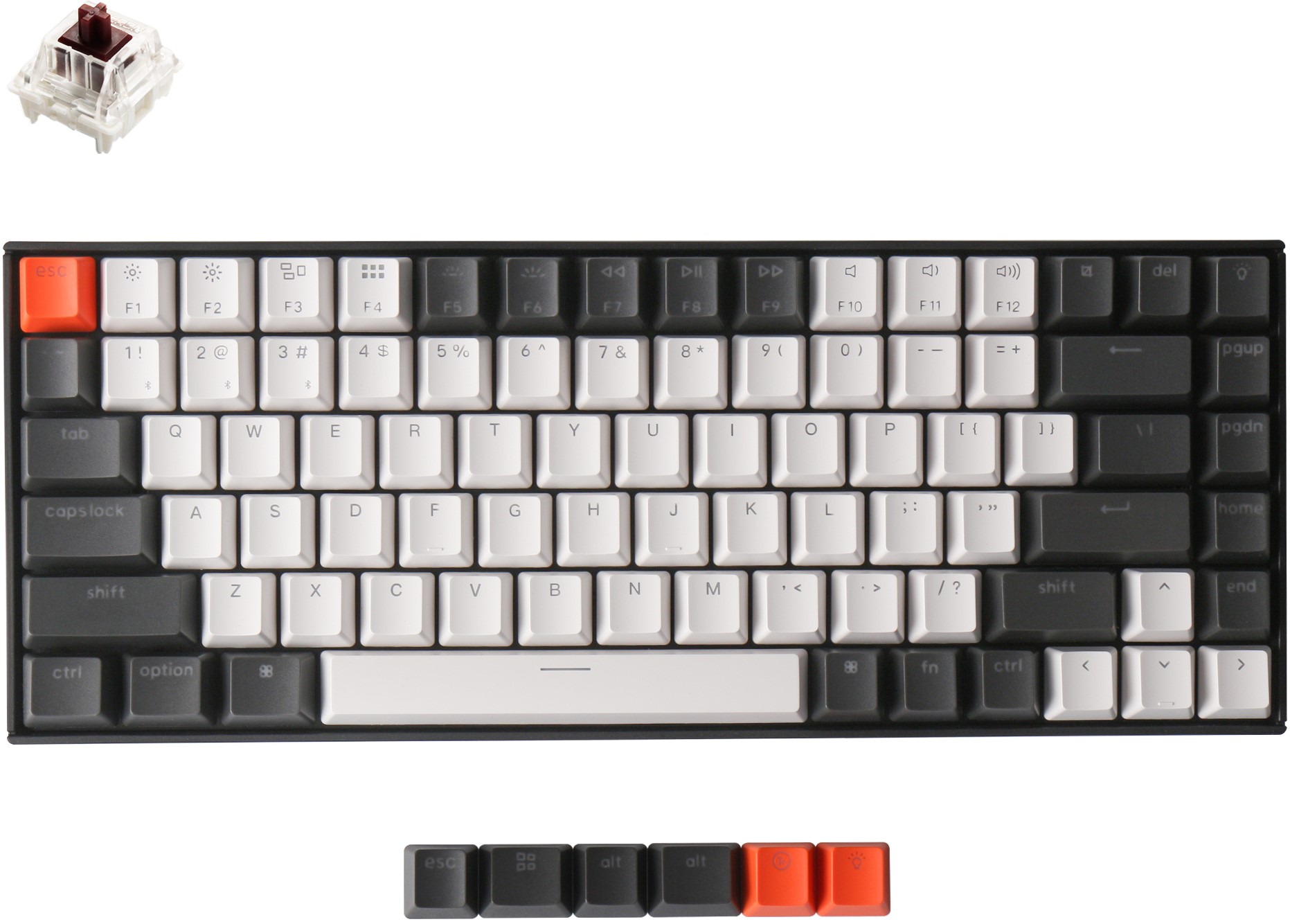 

Клавиатура беспроводная Keychron K2 Hot-Swap Gateron Brown White LED USB/Bluetooth Black (ENG/RU) (K2A3H_Keychron)