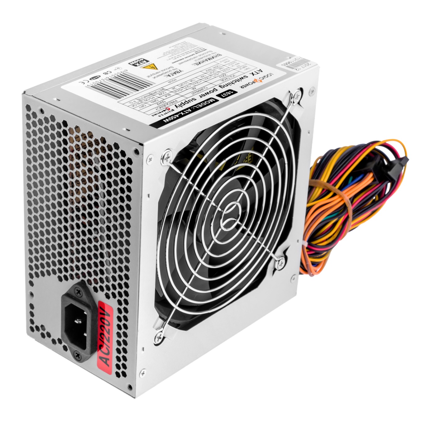 

Блок питания Logicpower ATX-450W; 12cm fan, OEM, без кабеля питания