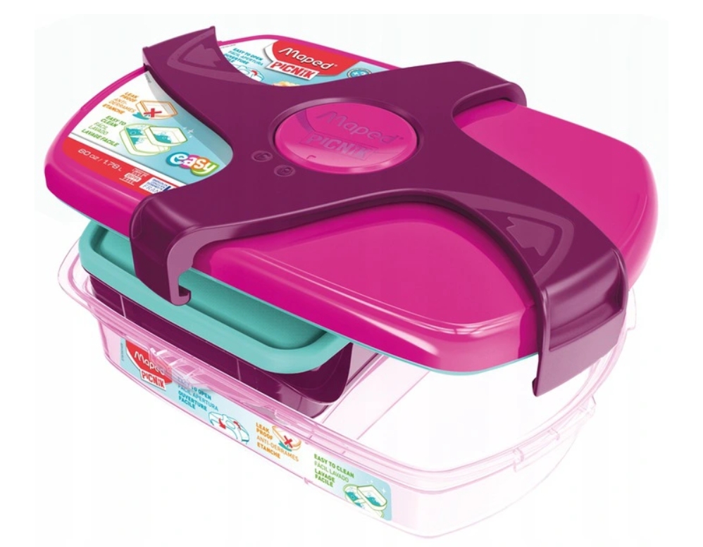 

Ланч-бокс Maped Picnik Concept, детский контейнер для еды, 7.9 х 18.9 х 24 см, темно-розовый 1,8 л