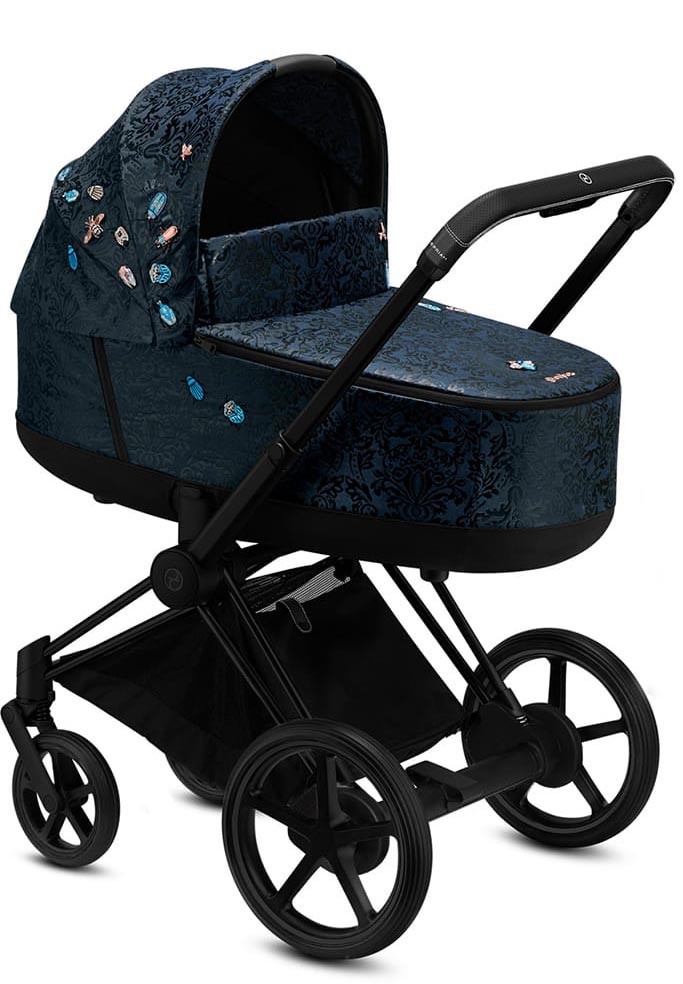 

Коляска для новорожденных Cybex Priam Fashion Edition Jewels of Nature dark blue шасси Matt Black