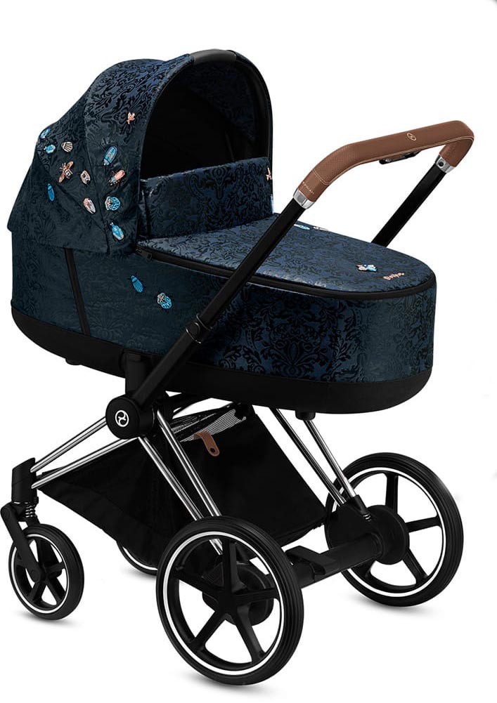 

Коляска для новорожденных Cybex Priam Fashion Edition Jewels of Nature dark blue шасси Chrome Brown