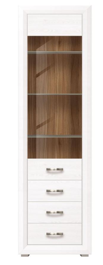 

Шкаф-витрина BRW Маркус REG 1W3S Джанни / Сибу Светлый