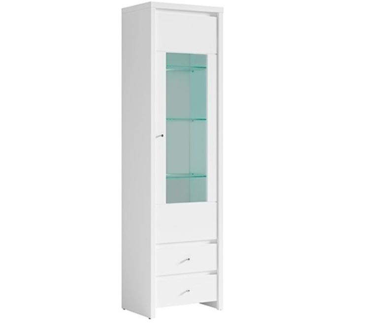

Витрина BRW Кристина REG 1W2S (B) с подсветкой Белый