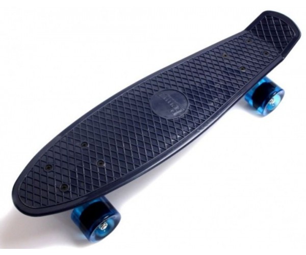 

Пенниборд (Penny Board Light) 22, Черный с синими светящимися колесами