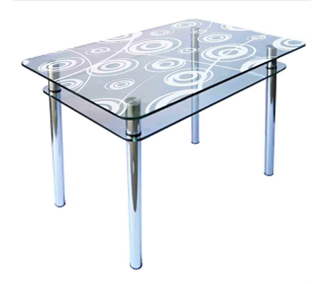 

Обеденный стеклянный стол Glass Antonik КС-1 прозрачный с пескоструем №84 (1200х800х750 мм)