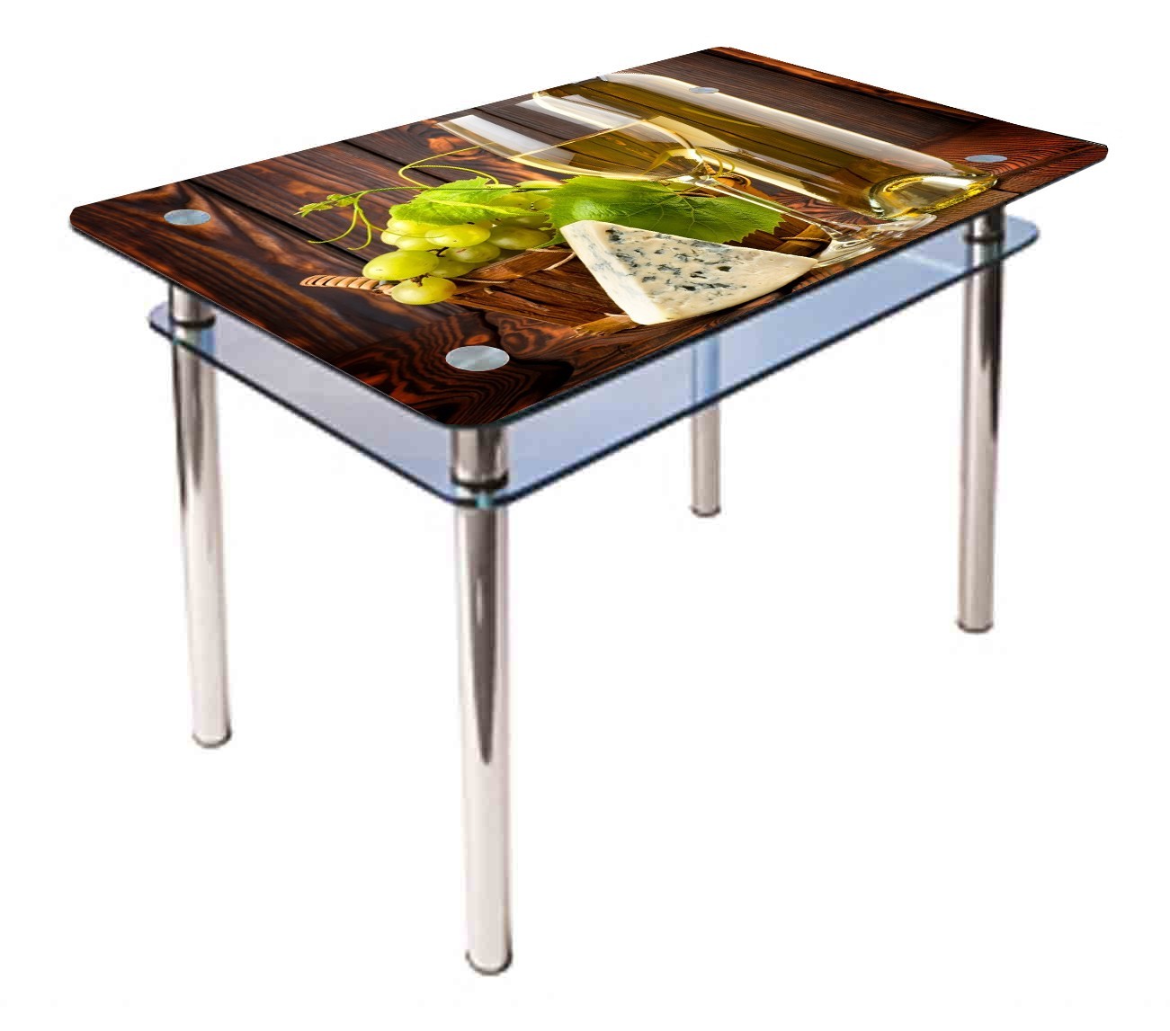 

Обеденный стеклянный стол Glass Antonik КС-1 коричневый с фотопечатью №311 (900х600х750 мм)