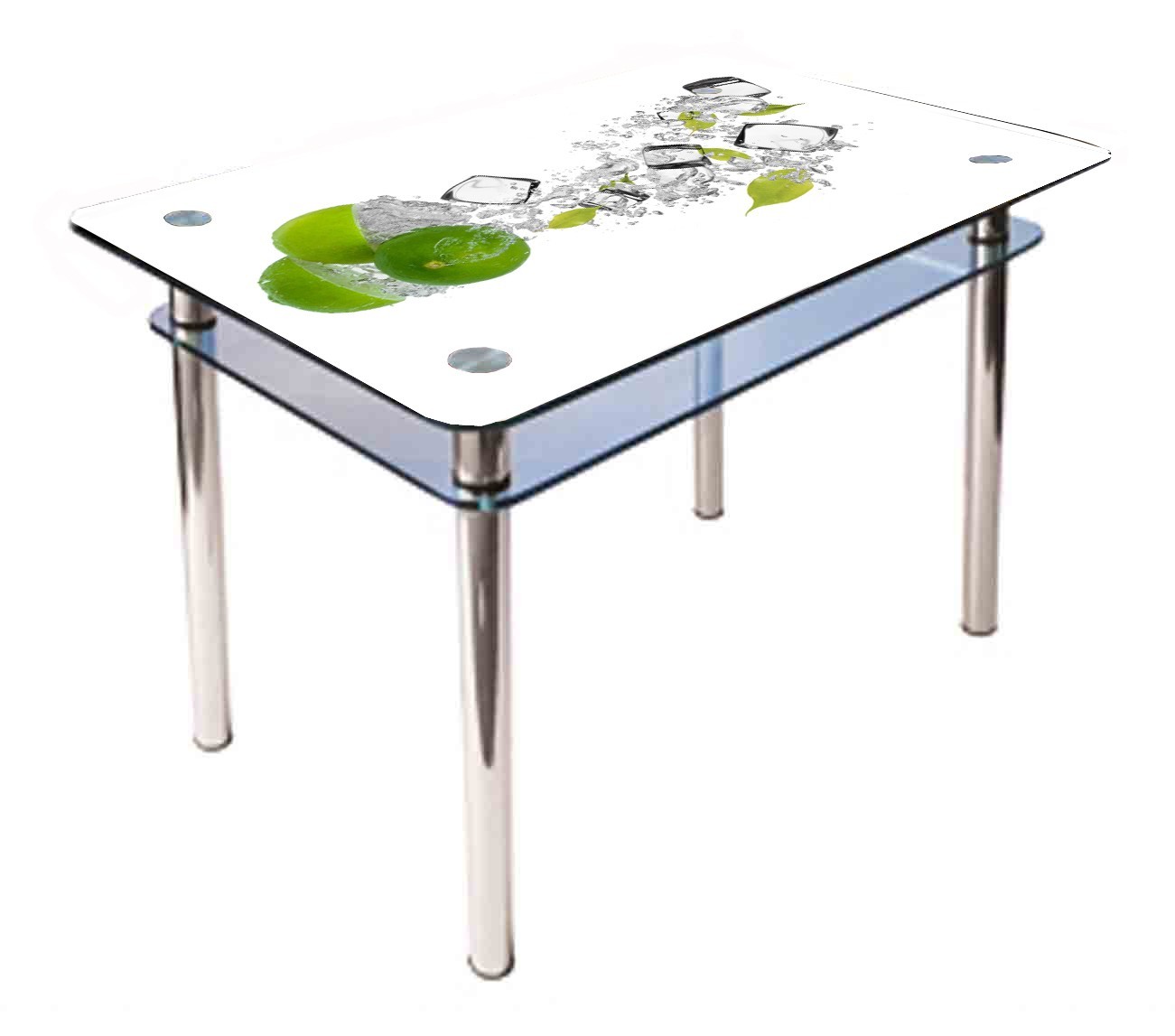 

Обеденный стеклянный стол Glass Antonik КС-1 белый с фотопечатью №164 (900х600х750 мм)