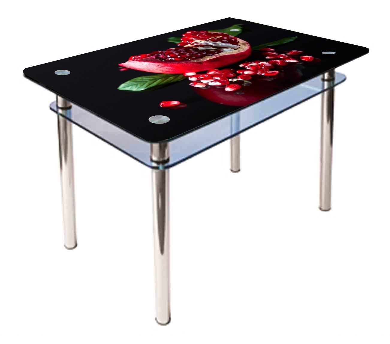 

Обеденный стеклянный стол Glass Antonik КС-1 черный с фотопечатью №206 (900х600х750 мм)
