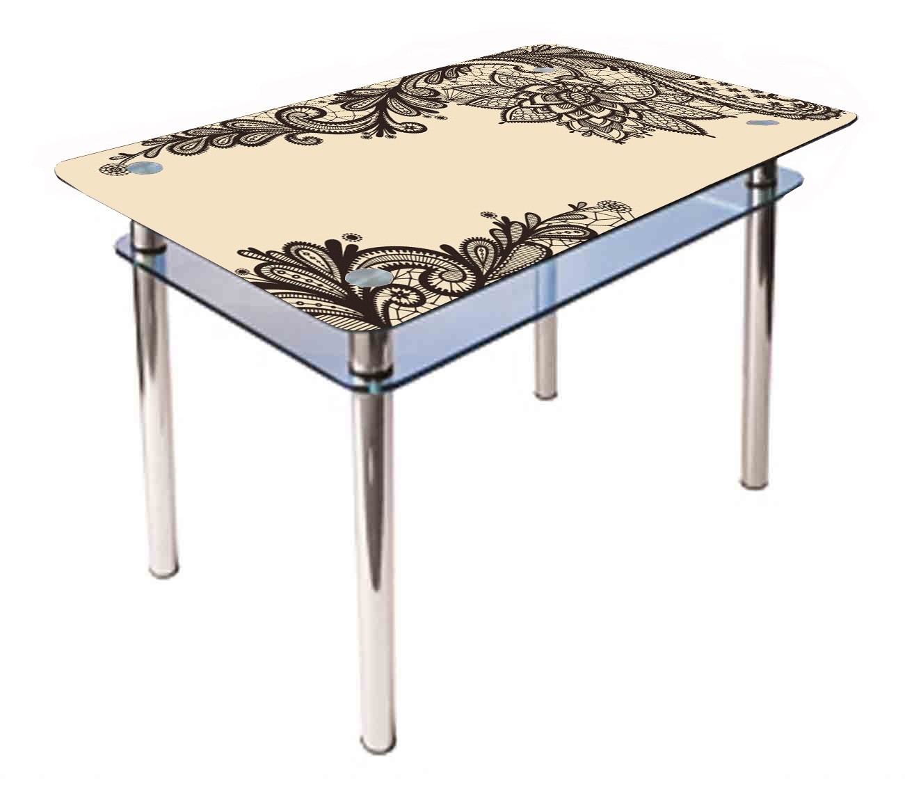 

Обеденный стеклянный стол Glass Antonik КС-1 бежевый с фотопечатью №345 (1200х800х750 мм)