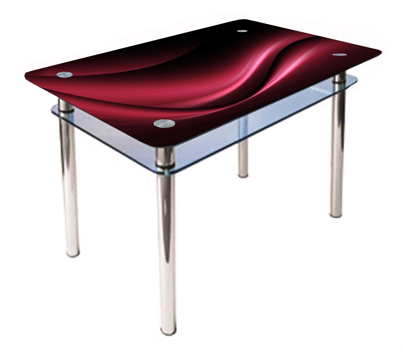 

Обеденный стеклянный стол Glass Antonik КС-1 бордовый с фотопечатью №253 (1200х800х750 мм)