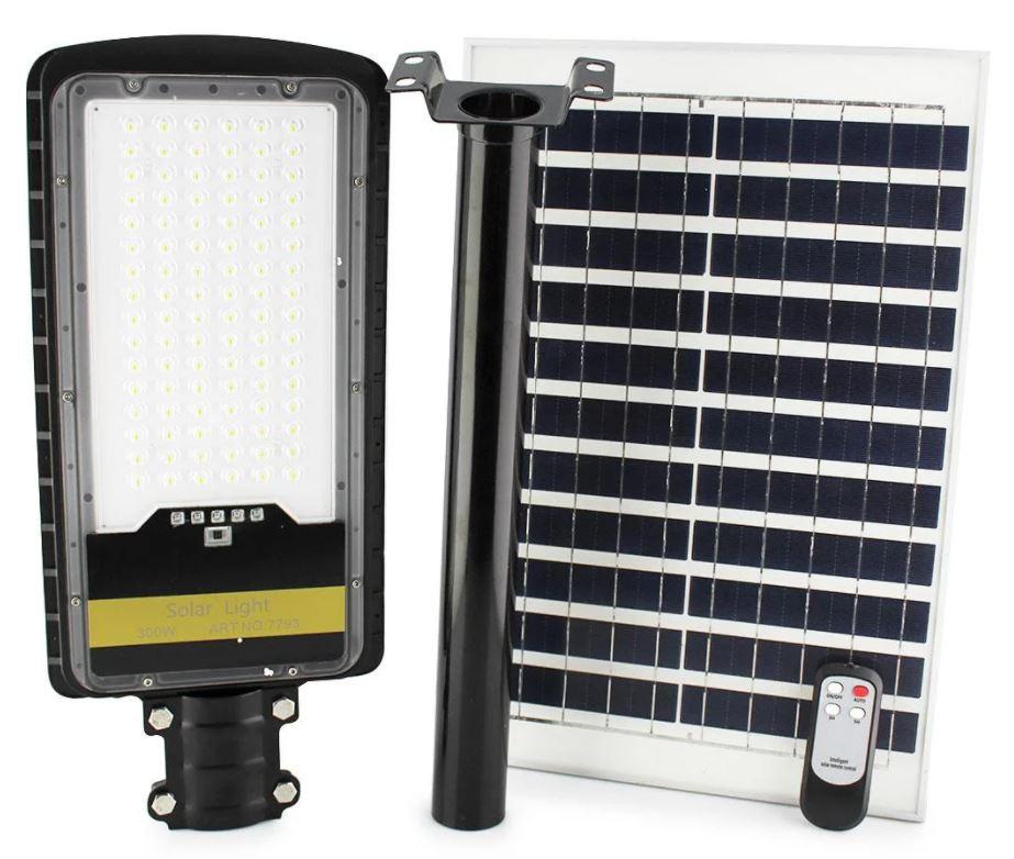 

Уличный фонарь на столб solar street JD 298 300W VPP Remote черный