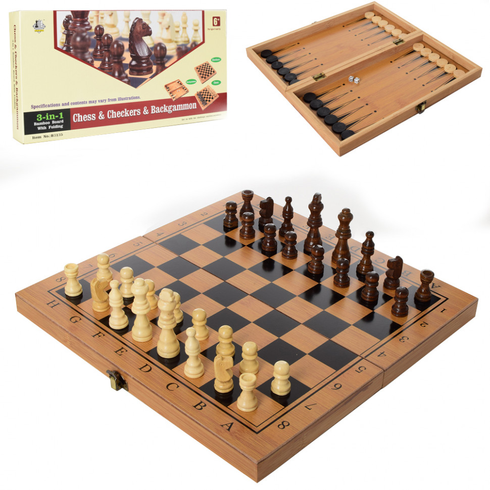

Настольная игра "Шахматы" 822, 3 в 1 METR+