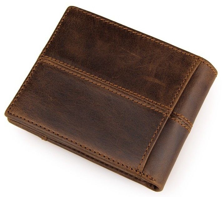 

Кошелек мужской Vintage 14225 кожаный коричневый