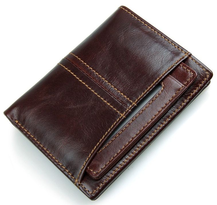 

Кошелек мужской Vintage 14373 кожаный коричневый