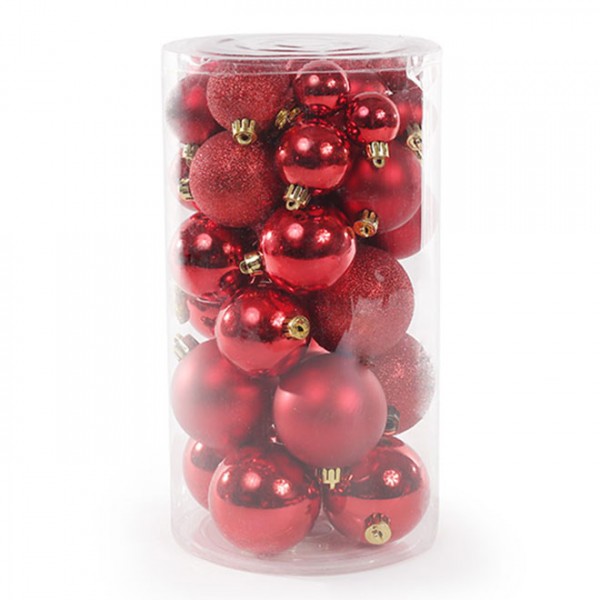 

Набор пластиковых новогодних шаров 40 шт. Флора 11739 (NAT05467)