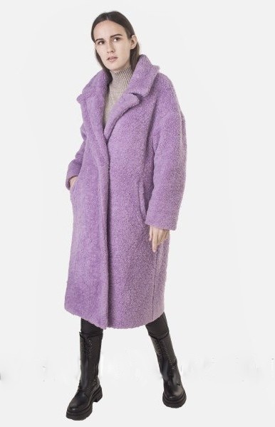 

Шуба женская миди из эко меха Miss Podium Сиреневый 42