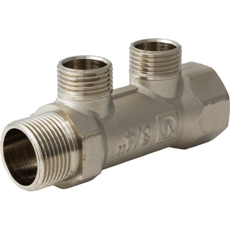 

Коллектор VALTEC с наружной резьбой 3/4" х 1/2" (2 вых.) (VTc.500.N.0502)