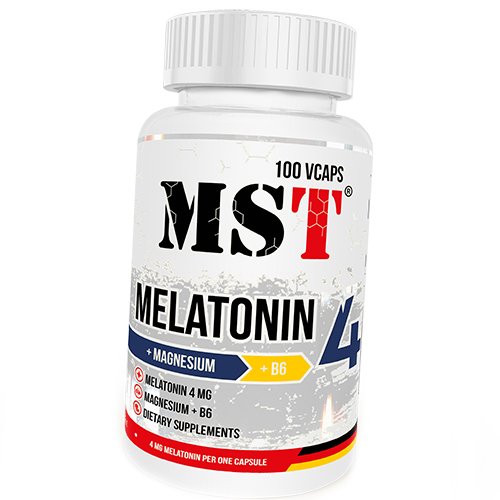 

Комплекс для сна, Мелатонин Магний и Витамин В6, Melatonin 4, MST 100вегкапс (72288005)