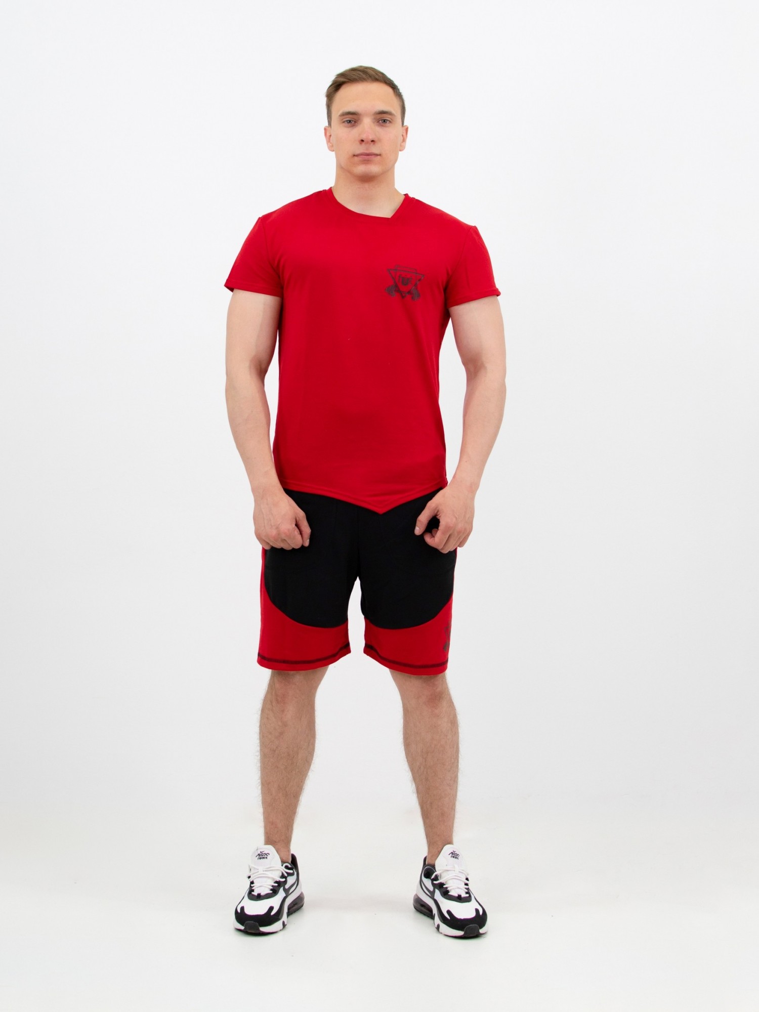 

Мужской спортивный комплект fitU Splay red 1.1  Красно-черный, Мужской спортивный комплект fitU Splay red 1.1 XL Красно-черный